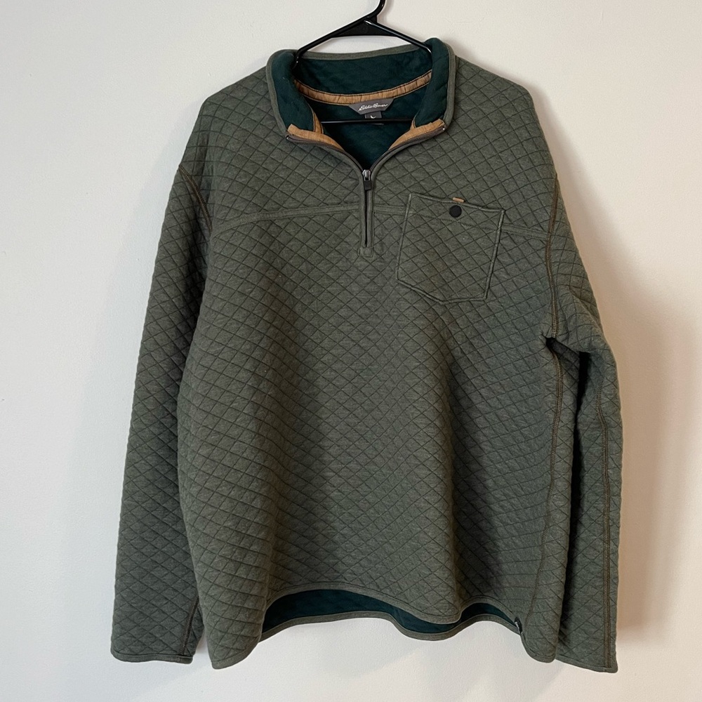 Eddie Bauer Green Quilted Pullover- Size 2XL